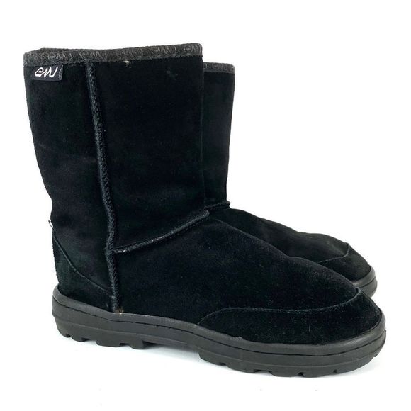 EMU Australia black suede & sheepskin wool boot 7 - Picture 6 of 15